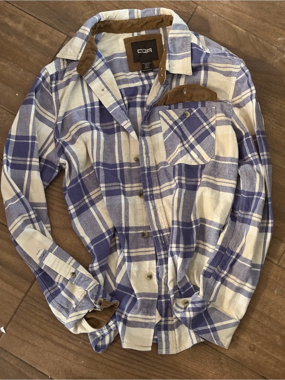 COA Women's purple Plaid Button-Down Shirt